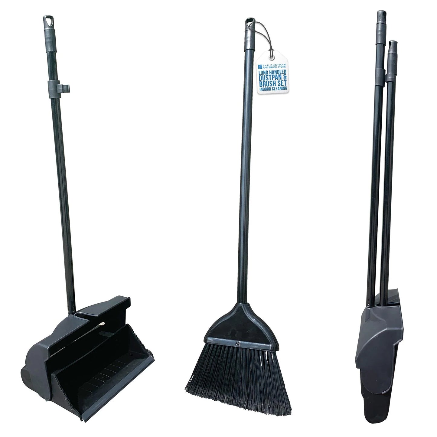 Dustpan & Broom Set โ Long Handle Upright Cleaning Kit