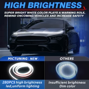Car Hood Light Strip, Flexible Exterior Car LED Strip Lights Waterproof (Crystal Blue)