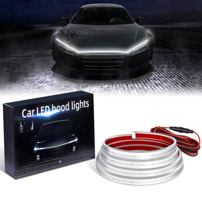 Car Hood Light Strip, Flexible Exterior Car LED Strip Lights Waterproof (Crystal Blue)