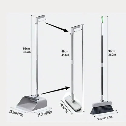 4 in 1 Broom and Dustpan Set