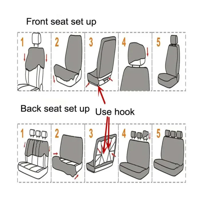 9 Pcs Universal Fit Durable Car Seat