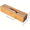 Bamboo Wrap Dispenser with Cutter – Kitchen Foil & Cling Film Organizer 🎋✨