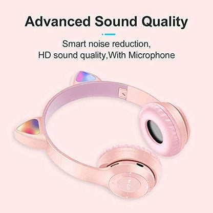 Cat Ears Bluetooth Wireless Headphone With Mic