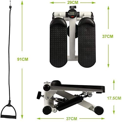Mini Stair Stepper with Resistance Bands – Portable Full Body Home Workout Machine