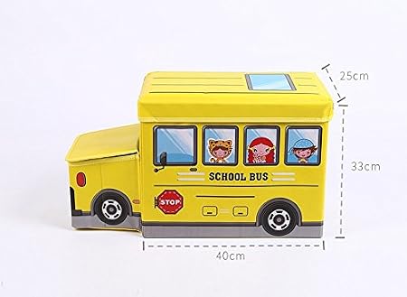 Foldable School Bus Toy Storage Box 🚌🧸