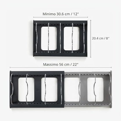 Expandable Cookware Organizer – Adjustable Pot Lid & Pan Storage Rack 🍳✨