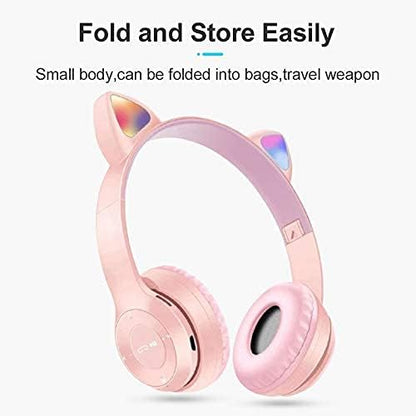 Cat Ears Bluetooth Wireless Headphone With Mic