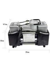 Portable Air Compressor Pump Tire Inflator with Digital Gauge, Heavy Duty Double Cylinder 12V Tire Pump 150 PSI with Tire Repair Kit MK-718
