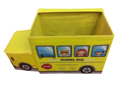 Foldable School Bus Toy Storage Box 🚌🧸
