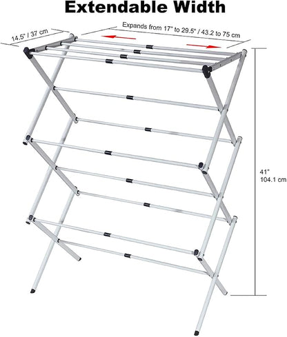 3-Tier Expandable Clothes Drying Rack – Foldable Laundry Dryer 👕✨