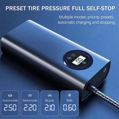 Adjustable Portable Compressor Tire Inflator with LCD Display