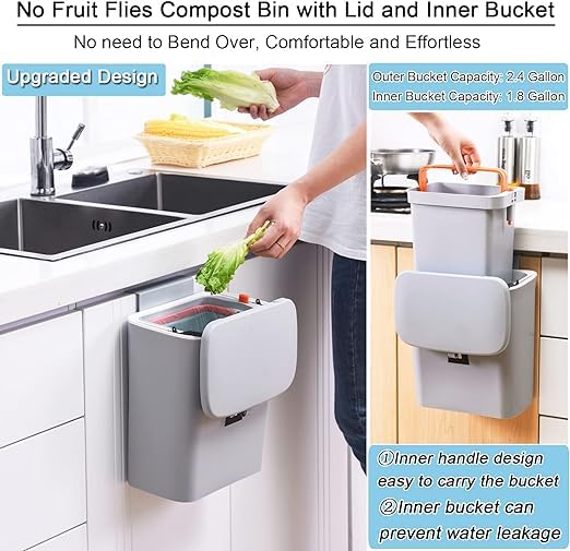 Wall-Mounted Kitchen Trash Bin – Hanging Cabinet Organizer