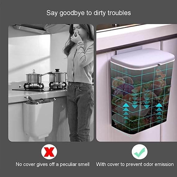 Wall-Mounted Kitchen Trash Bin – Hanging Cabinet Organizer