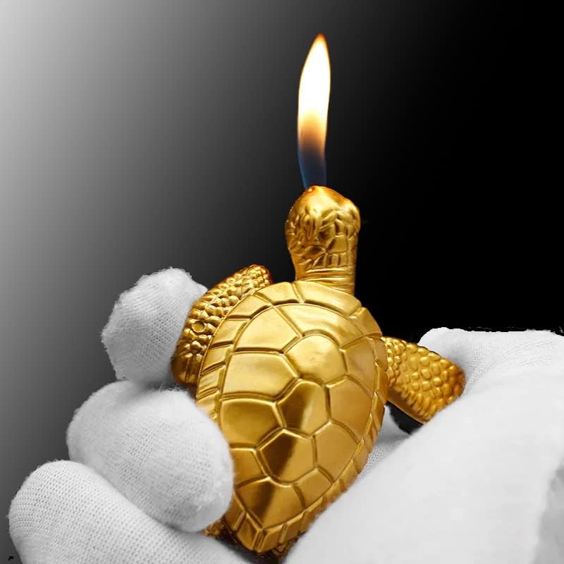 Turtle Lighter, Golden Tortoise Refillable Lighter
