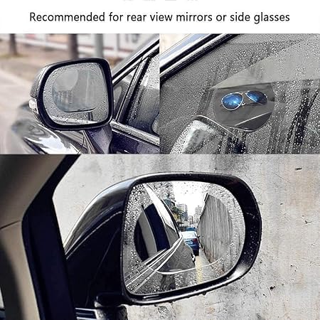 Waterproof Anti Fog Film Rain Proof Car Mirror for All Vehicles - Set of 2