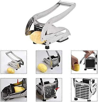 Potato Chipper & French Fry Cutter – Stainless Steel Slicer