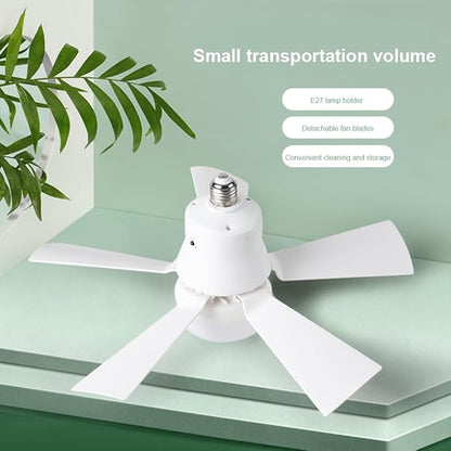 E27 Ceiling Fan with LED Light – Remote Control Fan Lamp