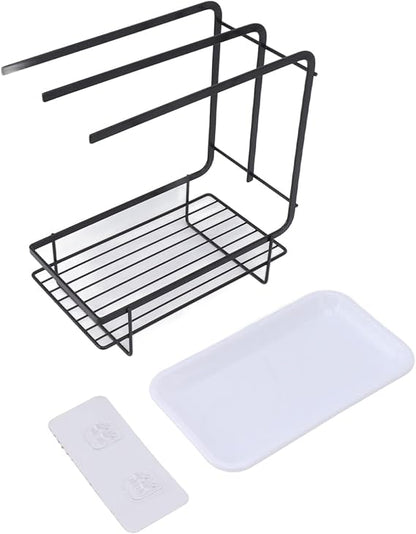 Multi-Purpose Dish Towel Rack – Drying Holder with Drain Tray 🧺✨