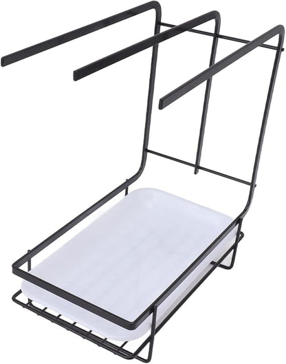 Multi-Purpose Dish Towel Rack – Drying Holder with Drain Tray 🧺✨