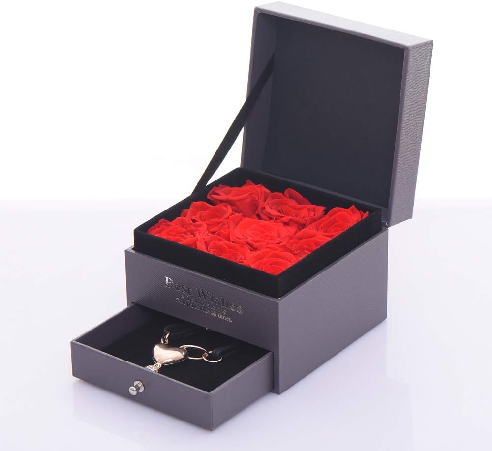 Video Box With 9 Eternal roses
