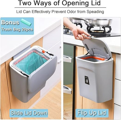 Wall-Mounted Kitchen Trash Bin – Hanging Cabinet Organizer