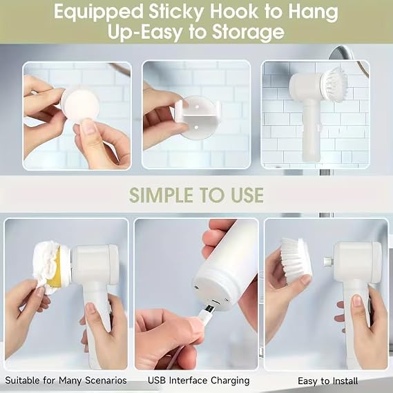 5 In 1 Multifunctional Electric Magic Cleaning Brush
