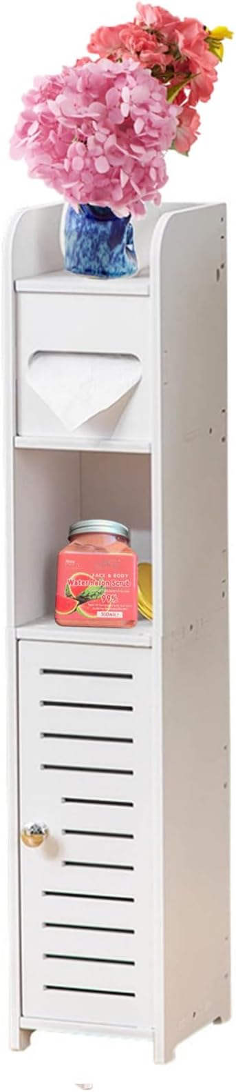 Slim Bathroom Storage Cabinet with Toilet Paper Holder 🚿🧻