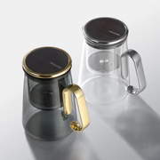 Luxury Large Glass Tea cup pot with One-Click Filter