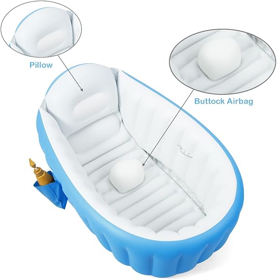 MonBébé Inflatable Baby Bathtub with Pump 🛁👶✨