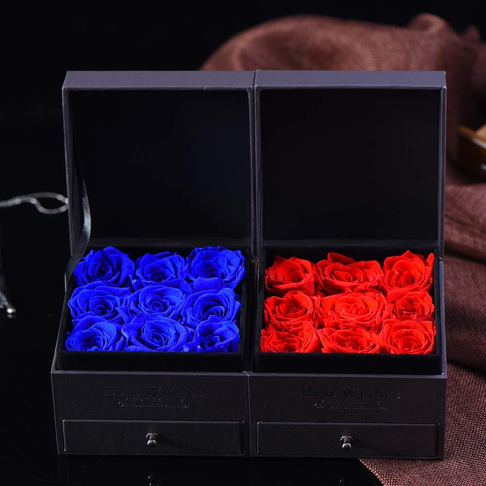 Video Box With 9 Eternal roses