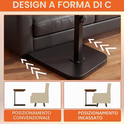 Adjustable Swivel Side Table – 45–80cm 🛋️✨