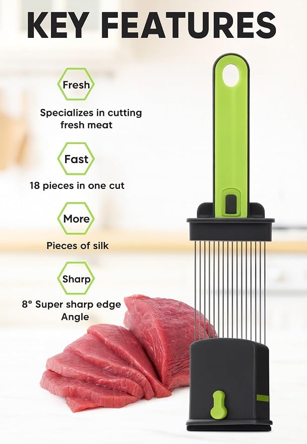 MLY-869 Manual Meat Slicer – 18 Pieces 🥩🔪✨