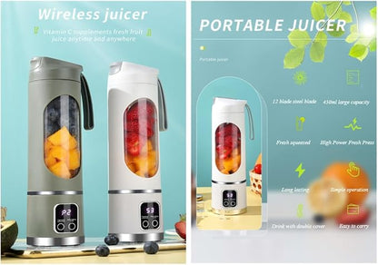 Portable USB Blender – 450ML, 12 Blades 🥤⚡