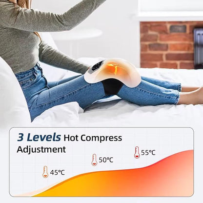 Knee Massager with Heat & Vibration – Rechargeable Pain Relief Support 🦵🔥