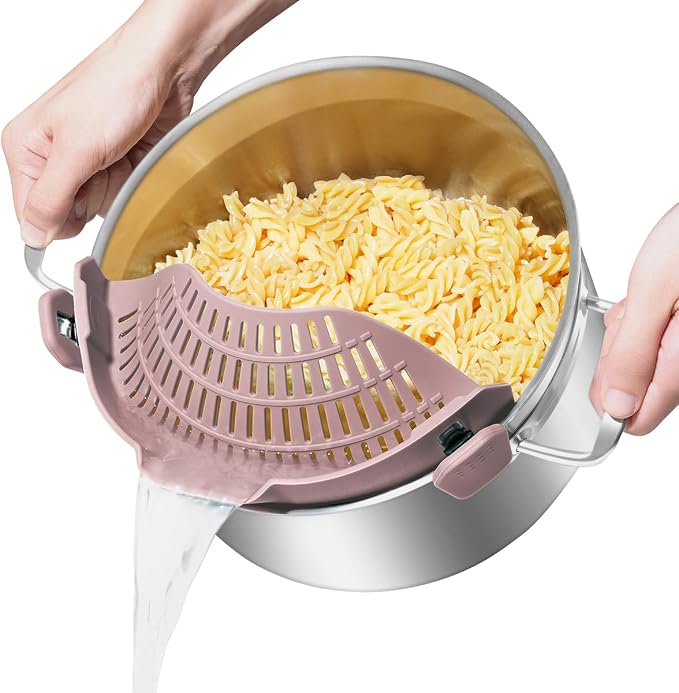 AUOON Clip-On Silicone Pot Strainer 🍝🥦✨
