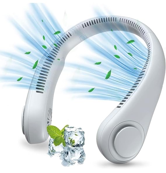 Bladeless Portable Neck Fan – 3 Speeds ❄️🌬️