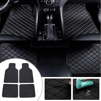 4-Piece Leather Car Floor Mat Set 🚗✨