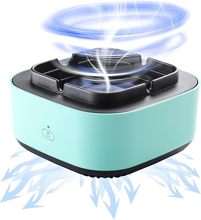 Smokeless Ashtray for Cigarettes Indoor, 2-in-1 With Air Purifier Multifunctional Smokeless Ashtray