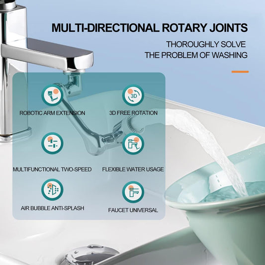 1080° Rotating Faucet Extender – Splash Filter Aerator