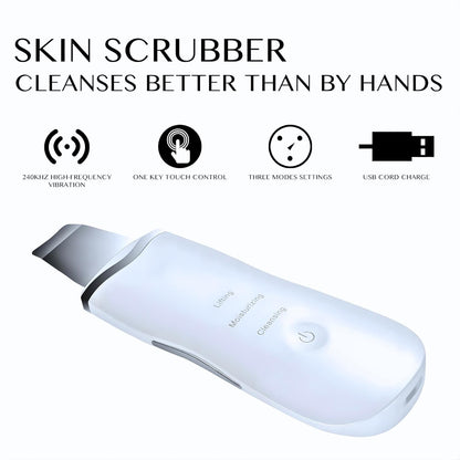 Ultrasonic Skin Scrubber – Deep Facial Cleansing Device ✨💆‍♀️