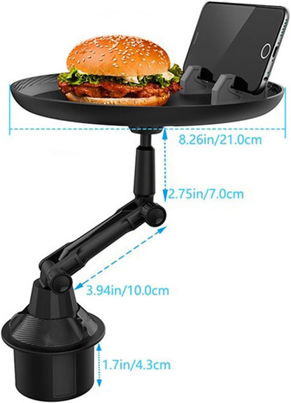 Car Cup Holder Tray – Portable Food & Phone Stand