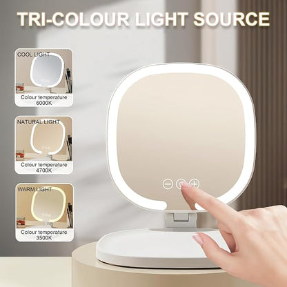 Rechargeable LED Makeup Mirror – Touch Dimmable ✨🪞