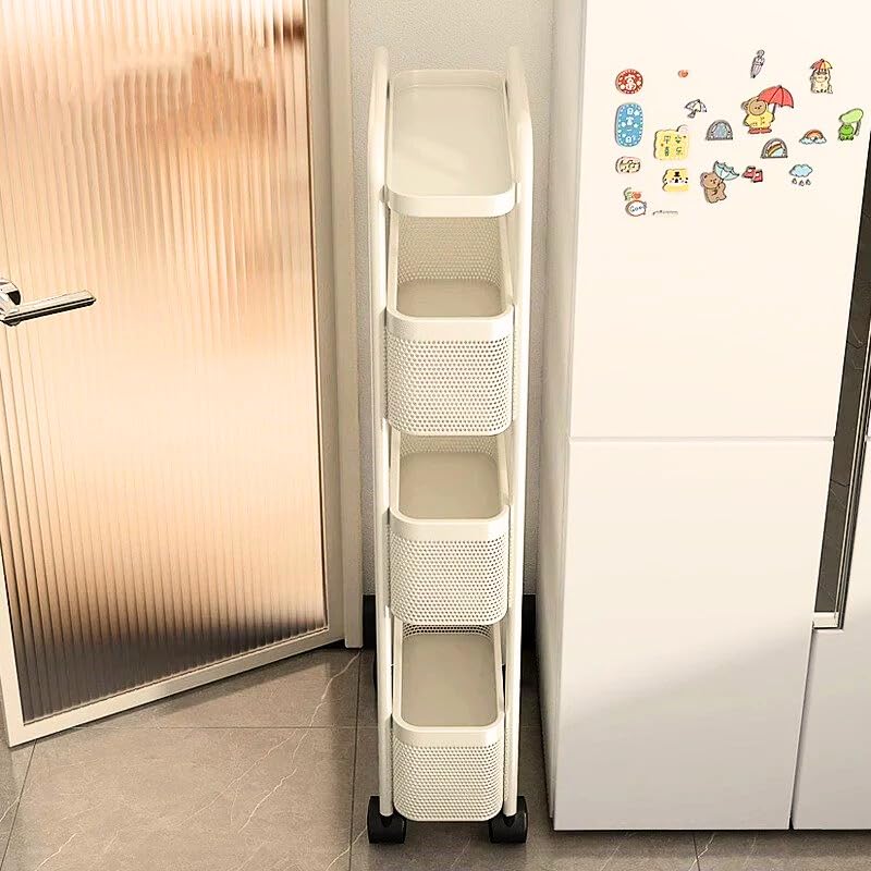 Slim Rolling Storage Cart – Multi-Tier Kitchen Organizer with Wheels 🛒✨