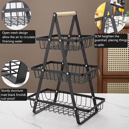 3 Tier Iron Storage Basket