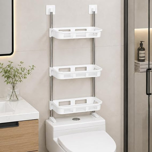 🛁 3-Tier No-Drill Bathroom Organizer – رف تنظيم للحمّام 3 طبقات بدون حفر