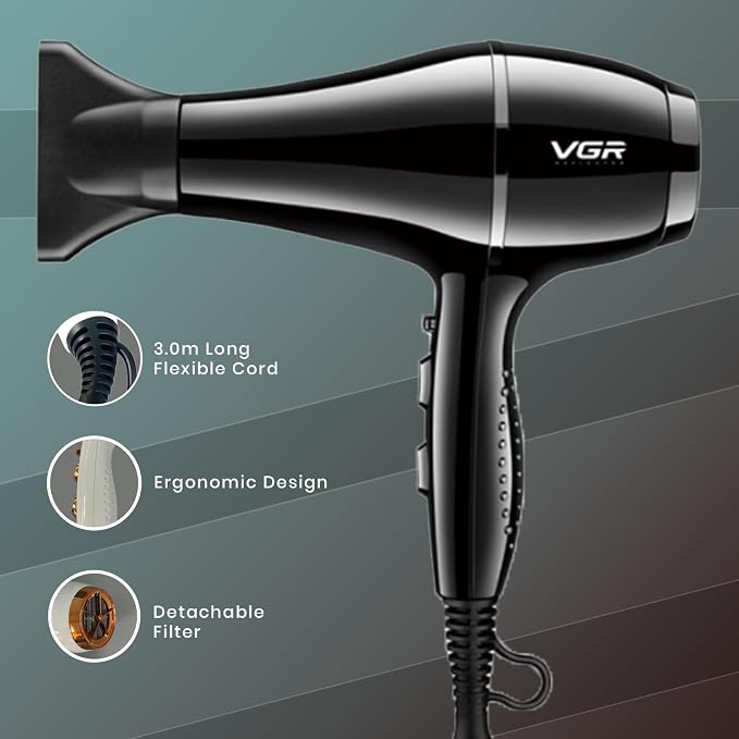VGR V413 Professional Hair Dryer | 2200W High Power