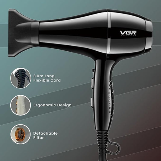VGR V413 Professional Hair Dryer | 2200W High Power