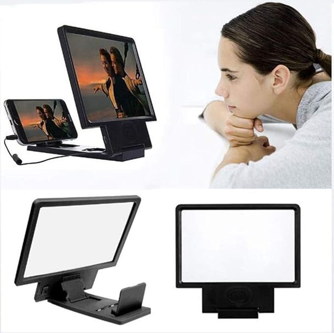 3D Phone Screen Magnifier – Mobile Amplifier with Stand