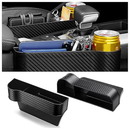 Carbon Fiber Car Seat Organiser with Cup Holder
