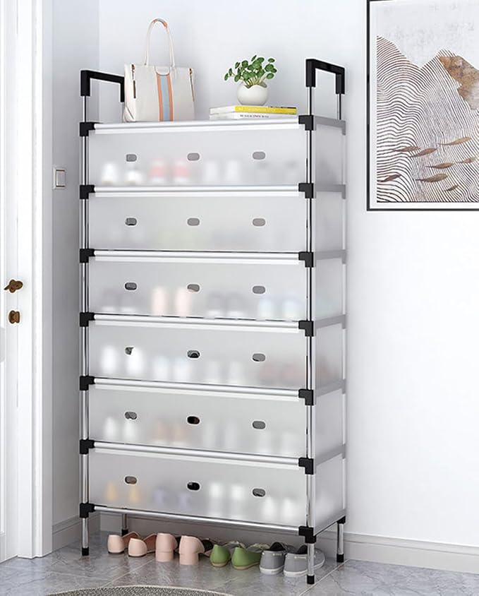7-Tier Dustproof Shoe Rack – Space-Saving Storage Cabinet 👟✨